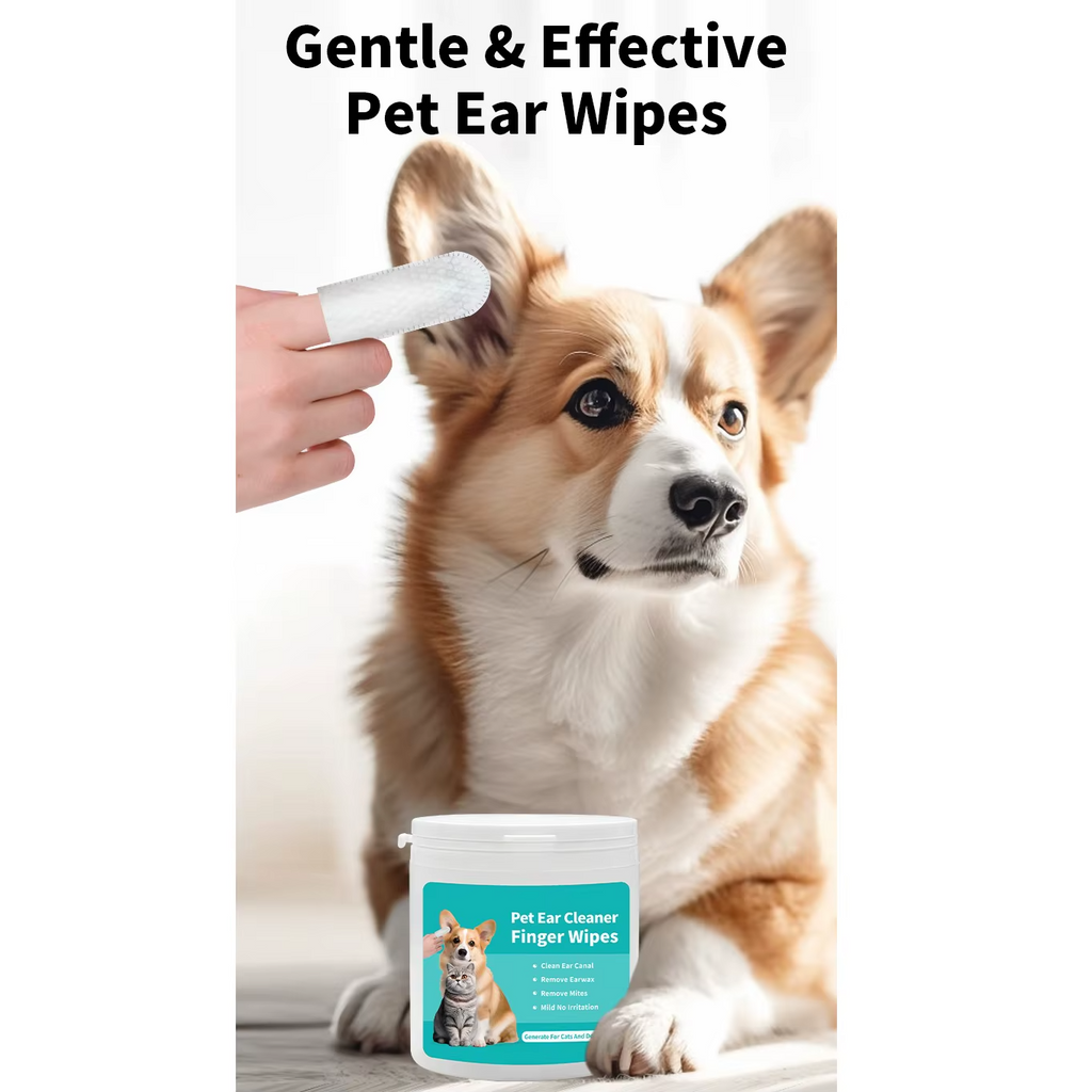 Pet Ear Cleaning Wipes — Gentle Daily Ear Hygiene for Dogs and Cats
