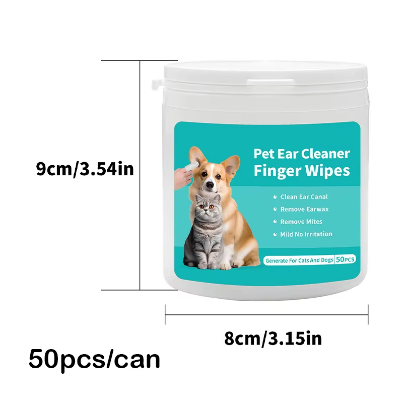 Pet Ear Cleaning Wipes — Gentle Daily Ear Hygiene for Dogs and Cats