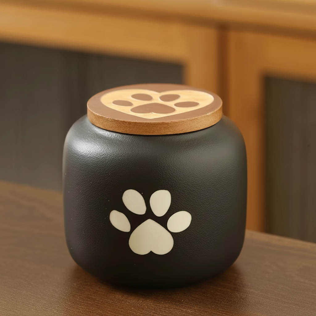 Small Ceramic Pet Memorial Urn — Premium Keepsake for Small Pets