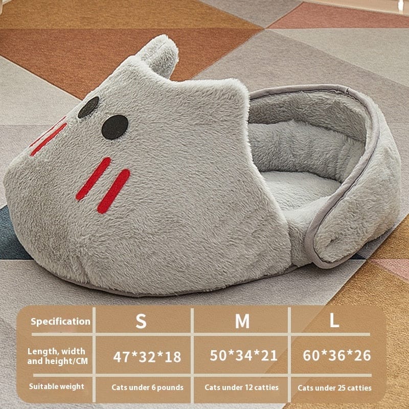Cat Nest Bed – Cozy Slipper-Style Comfort for Cats
