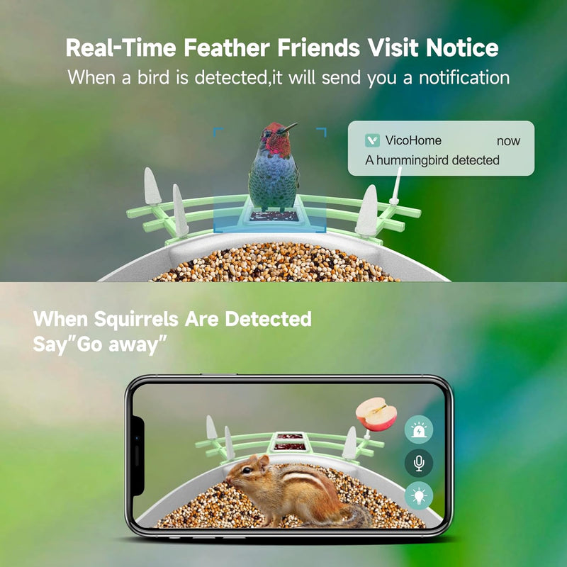 Smart Bird Feeder Camera – Solar Powered, AI Bird ID & Real-Time Alerts