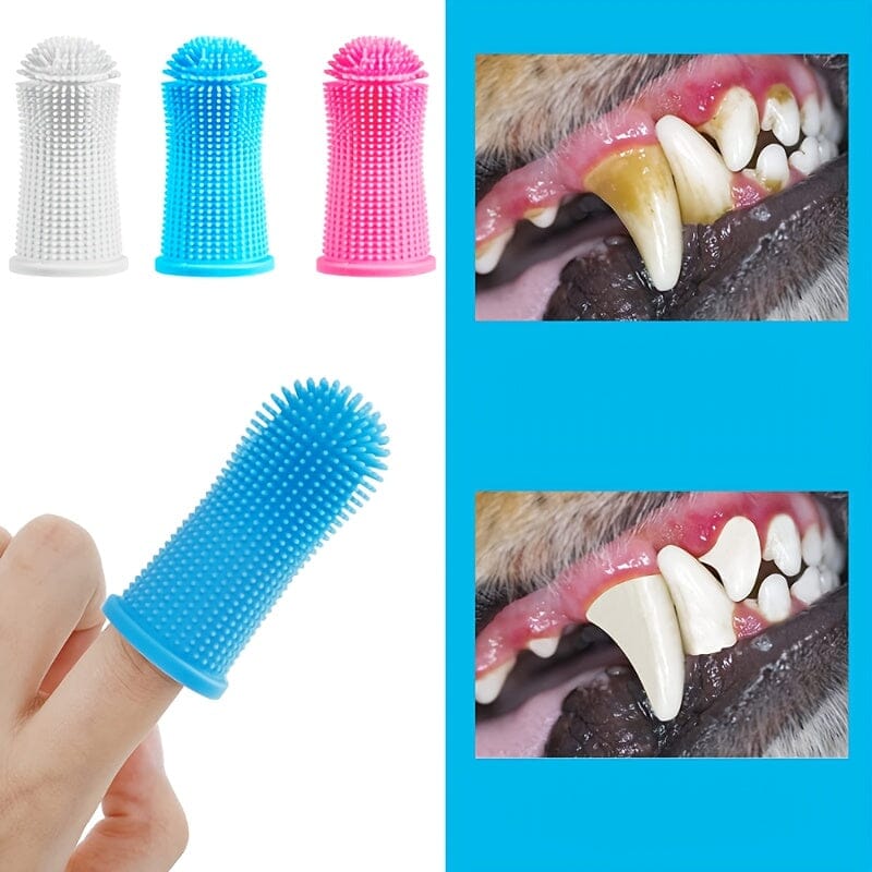 Escova Dental de Silicone para Pets - Limpeza e Saúde Bucal Madrupet 