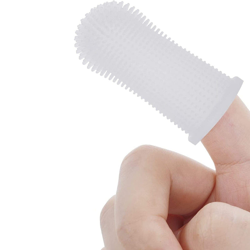 Escova Dental de Silicone para Pets - Limpeza e Saúde Bucal Madrupet Branco 