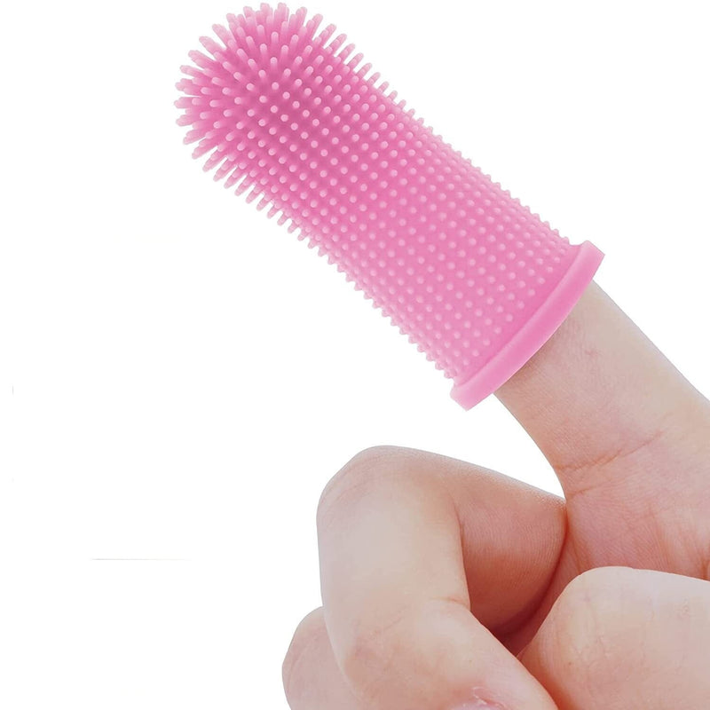 Escova Dental de Silicone para Pets - Limpeza e Saúde Bucal Madrupet Rosa 