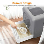Enclosed Cat Litter Box with Odor Control and Leak-Proof Design