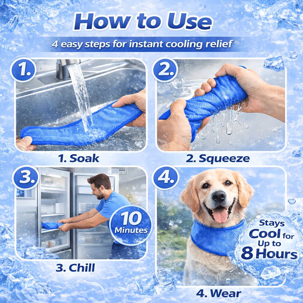PVA Cooling Dog Bandana