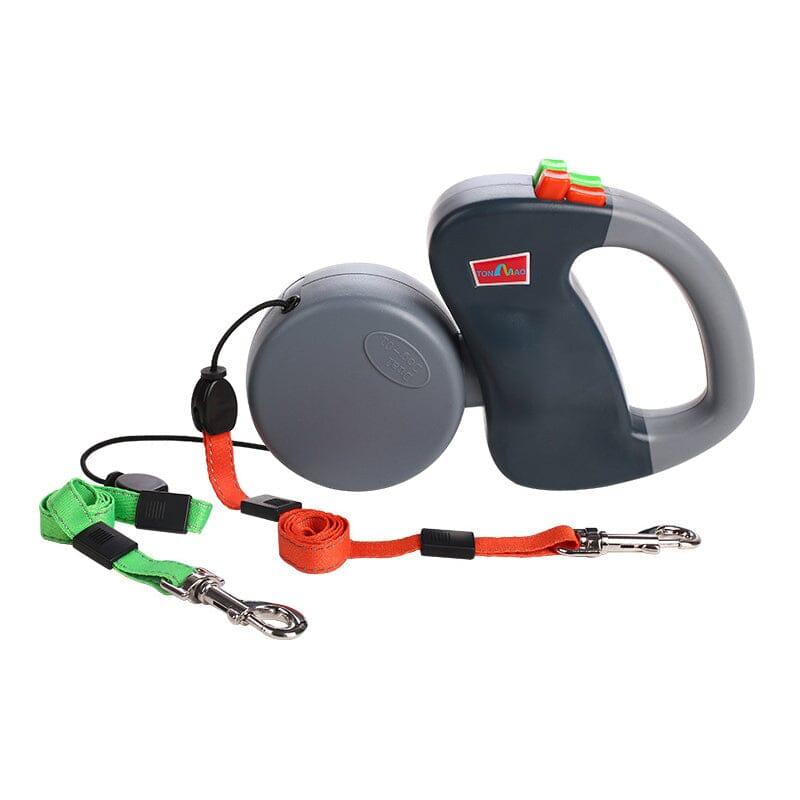 Retractable Dual Dog Leash – Walk Two Dogs Without Tangles