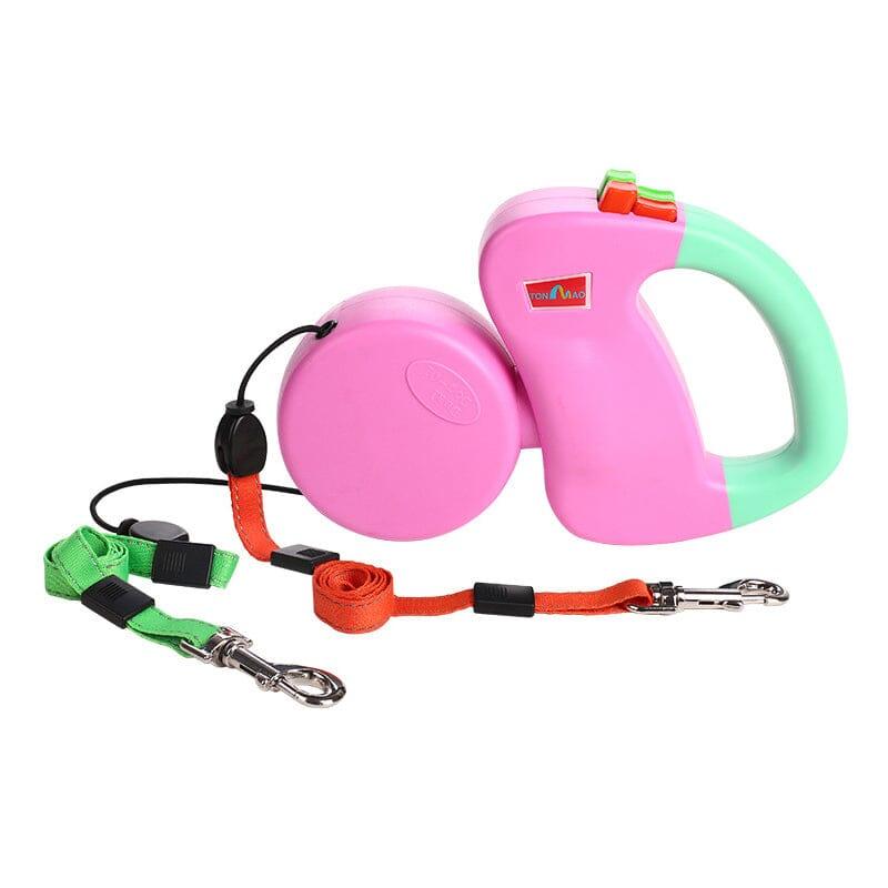 Retractable Dual Dog Leash – Walk Two Dogs Without Tangles