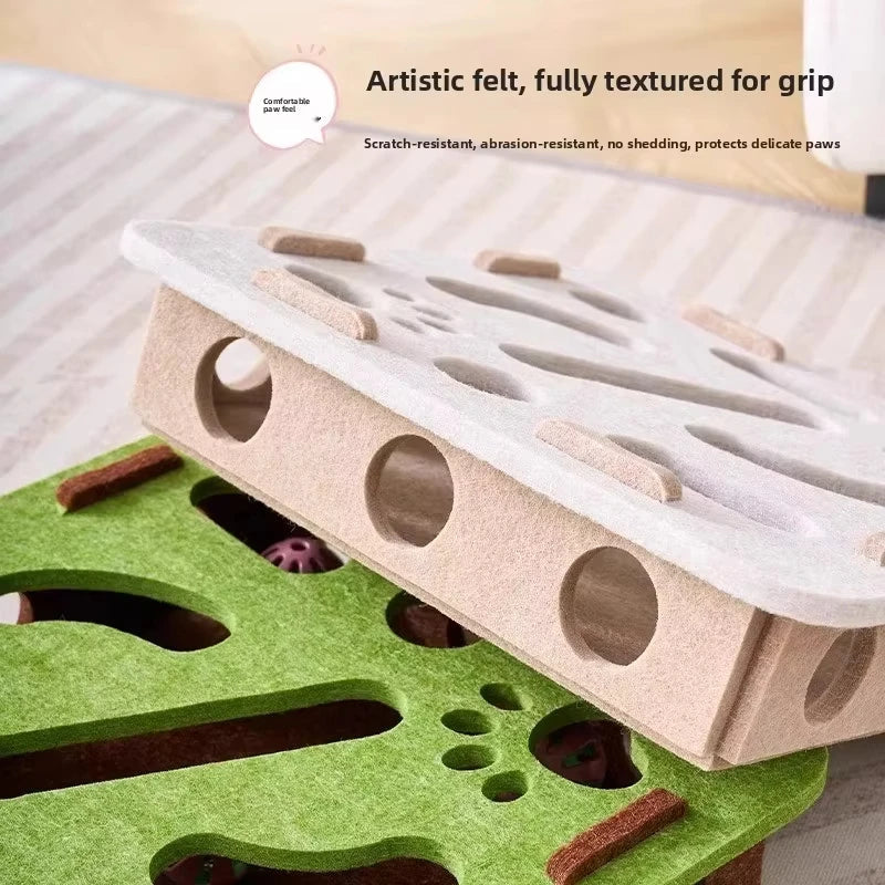 Cat Puzzle Feeder Box — Mental Stimulation and Treat Dispensing Challenge
