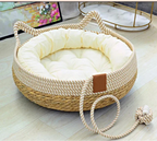 Rustic Elevated Cat Bed — Breathable Summer Design for Cool, Comfortable Rest