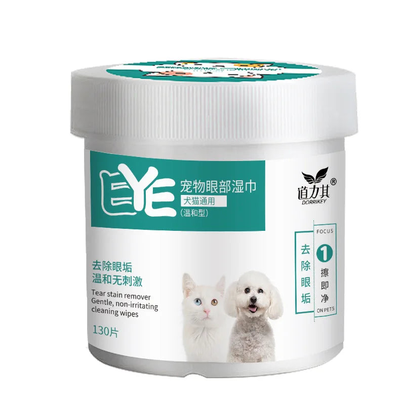 Pet Eye Cleaning Wipes — Gentle Daily Eye Hygiene for Dogs and Cats