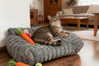 Pet Sofa Bed — Striped, Comfortable Lounger for Dogs and Cats