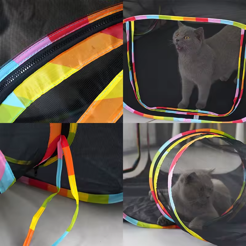 Cat Tunnel Tent — Foldable Hideout with Tunnel for Play and Rest