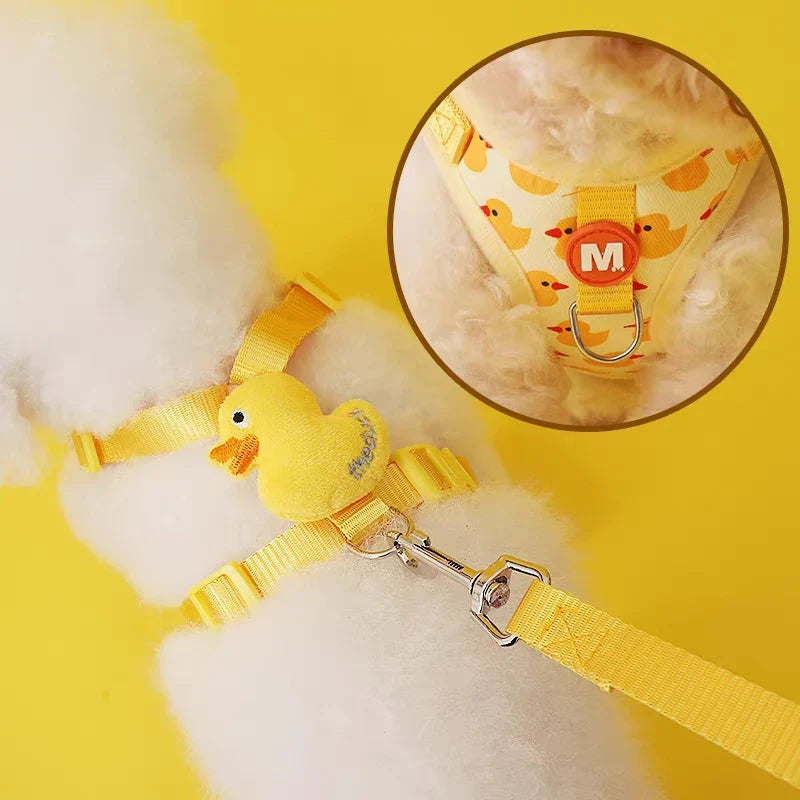 Adjustable Dog Harness — Duck Print with Matching Leash Included