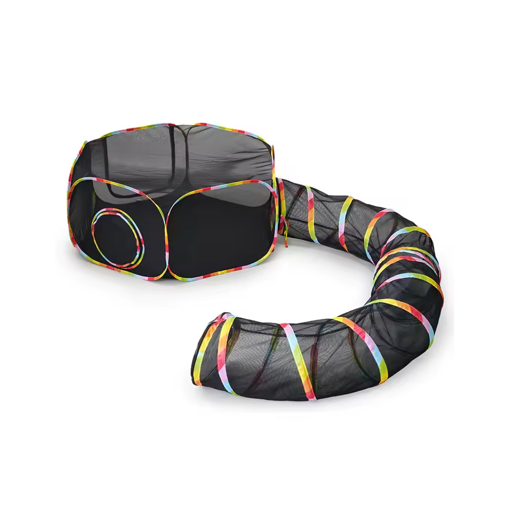 Cat Tunnel Tent — Foldable Hideout with Tunnel for Play and Rest
