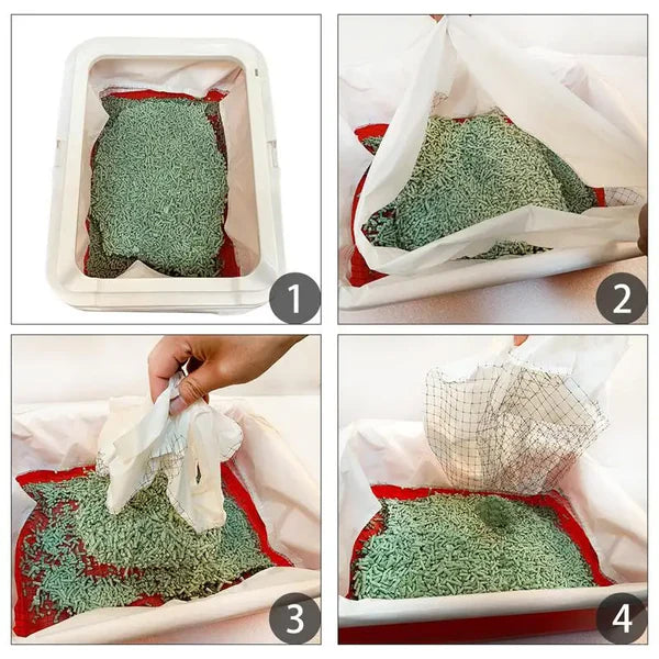 Cat Litter Sifting Bags — Clean the Litter Box in Under 30 Seconds
