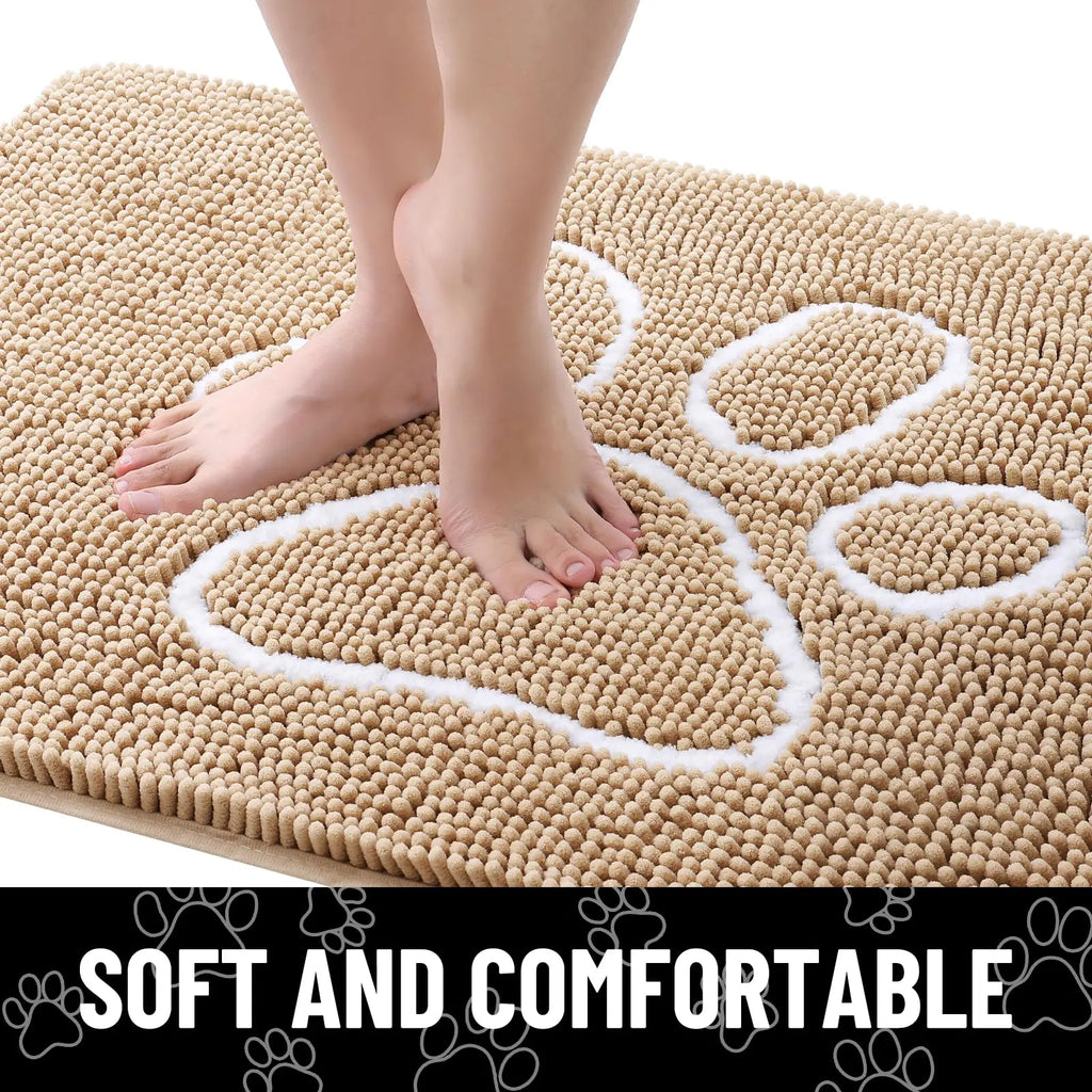 Chenille Pet Rug — Non-Slip Dirt-Trapping Mat for Any Room