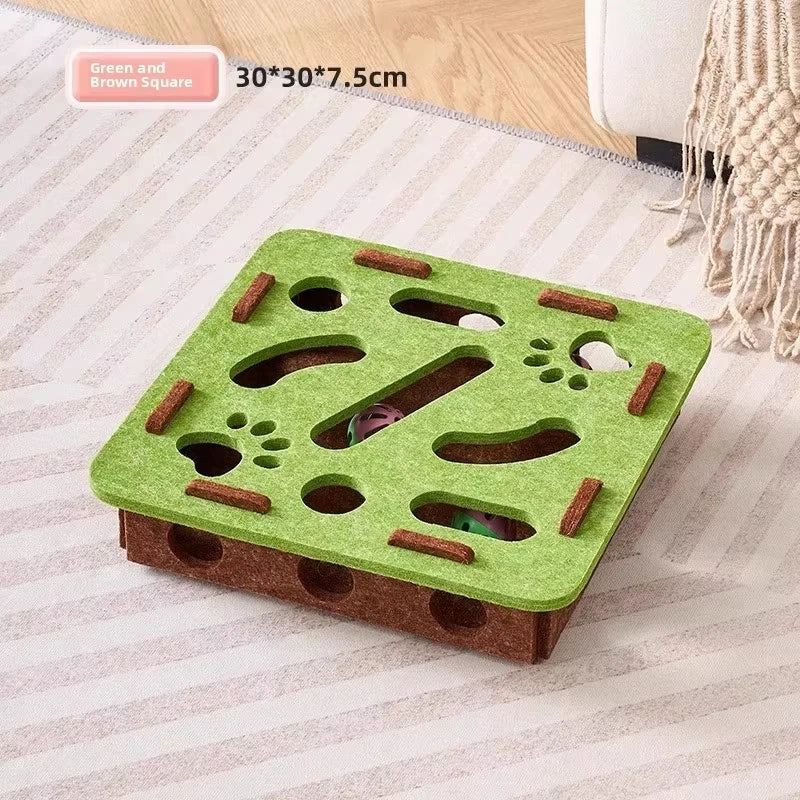 Cat Puzzle Feeder Box — Mental Stimulation and Treat Dispensing Challenge