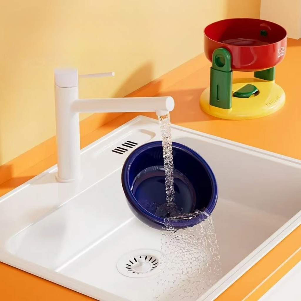 Elevated Adjustable Cat Bowl — Non-Slip Base and Ergonomic Height