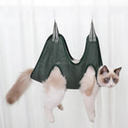 Pet Grooming Hammock — Nail Trimming and Grooming Restraint Net with Reinforced Frame