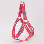 Adjustable Dog Harness — Colorful Bone Print, Comfortable Fit