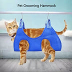 Pet Grooming Hammock — Nail Trimming and Grooming Restraint Net with Reinforced Frame