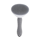 Pro Deshedding Comb with Self-Cleaning Button — Stainless Steel for Dogs and Cats