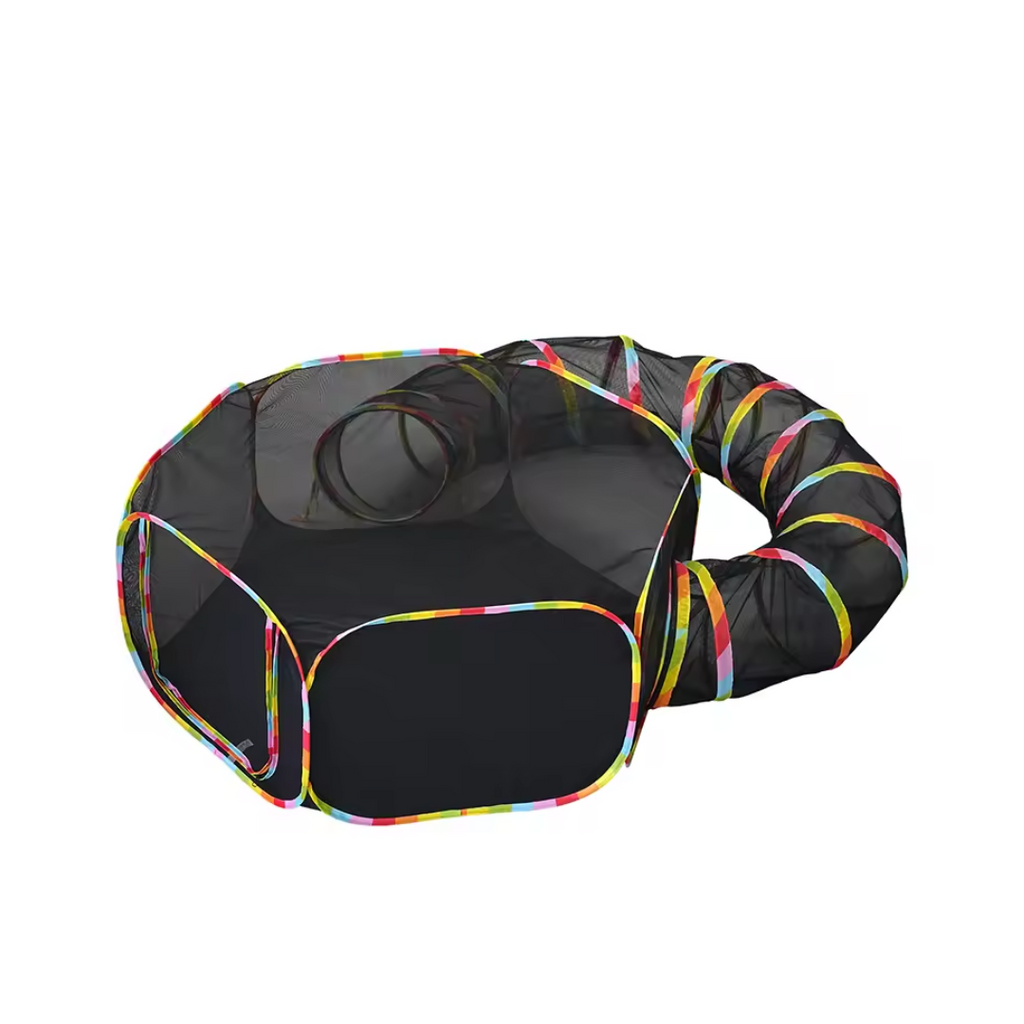 Cat Tunnel Tent — Foldable Hideout with Tunnel for Play and Rest