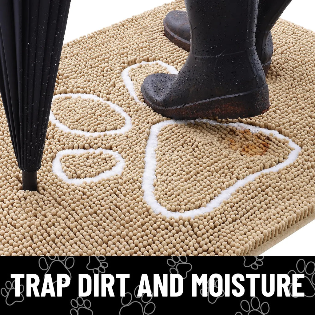 Chenille Pet Rug — Non-Slip Dirt-Trapping Mat for Any Room