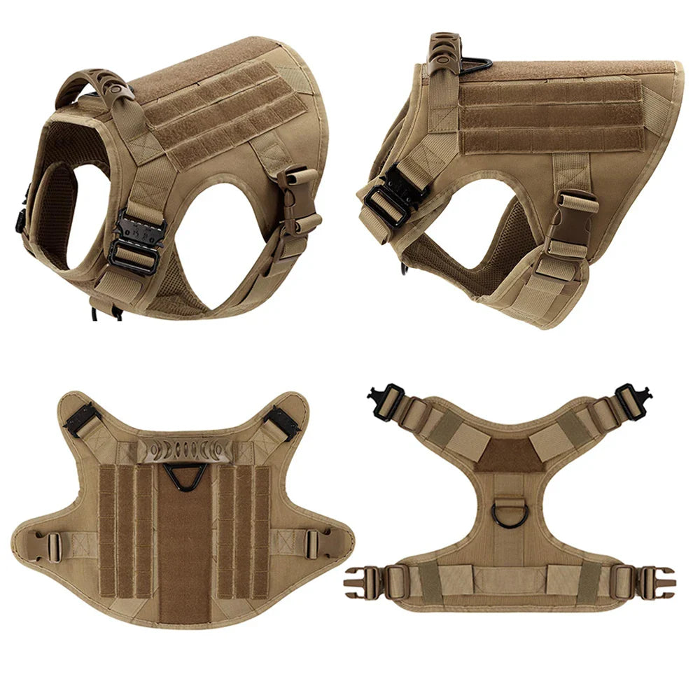 Tactical Military Dog Harness — Heavy-Duty Control with Reinforced Handle