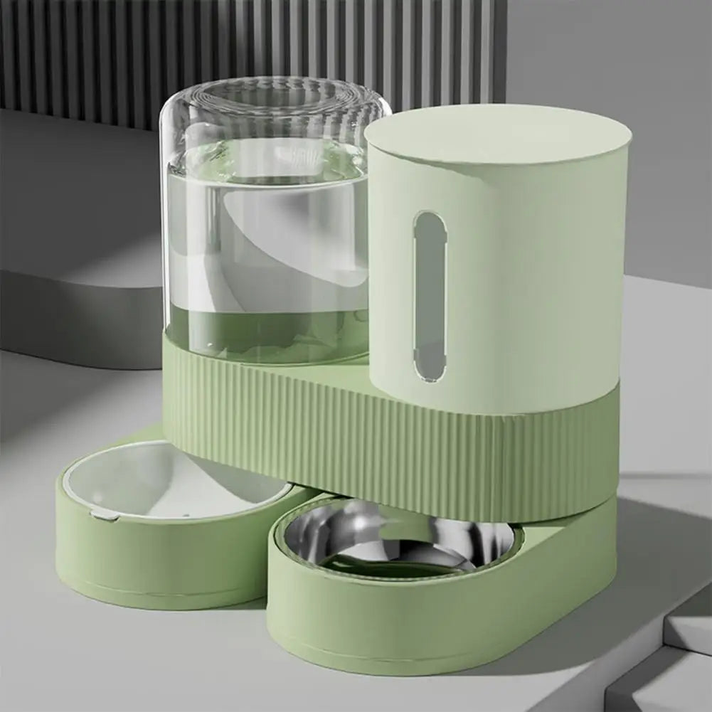 2-in-1 Automatic Pet Feeder and Water Dispenser — Scheduled Feeding Made Simple