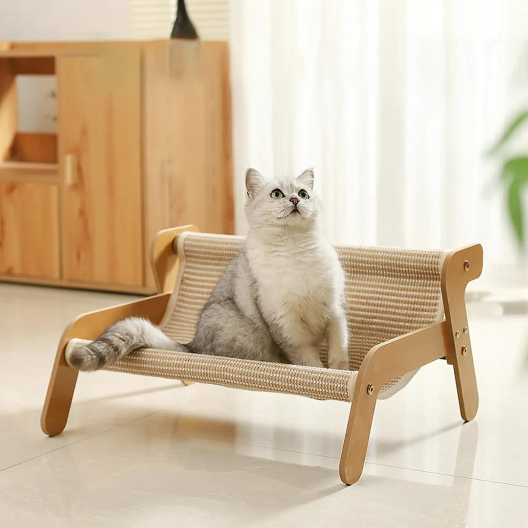 Sisal Cat Armchair — 3-in-1 Scratcher, Bed and Private Hideout