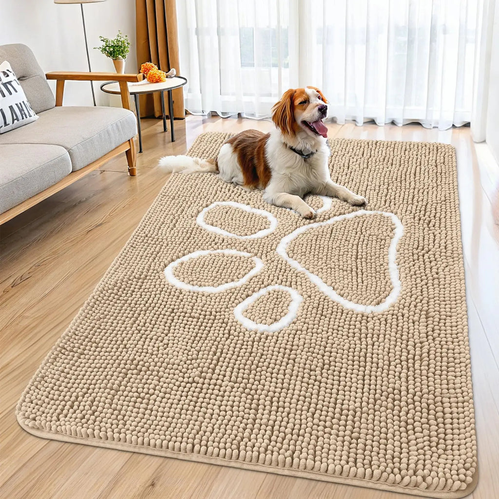 Chenille Pet Rug — Non-Slip Dirt-Trapping Mat for Any Room