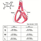 Adjustable Dog Harness — Colorful Bone Print, Comfortable Fit