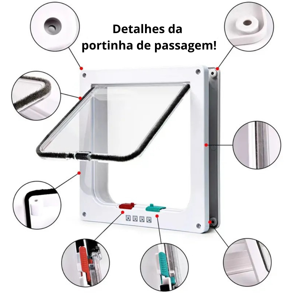 Cat Door Flap — 4-Way Locking, 4 Sizes, Full Freedom for Your Cat
