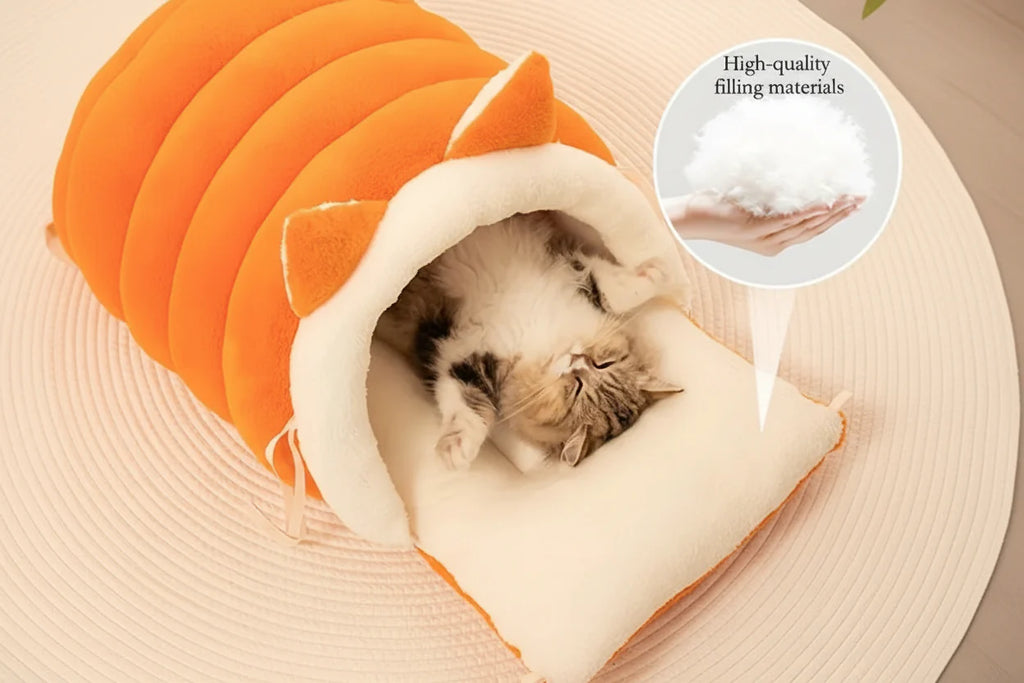 Cat Nest Bed — Soft, Enclosed and Deeply Comforting for Curled-Up Sleepers
