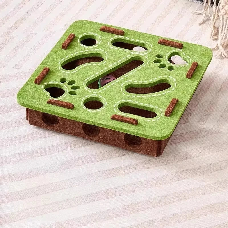 Cat Puzzle Feeder Box — Mental Stimulation and Treat Dispensing Challenge