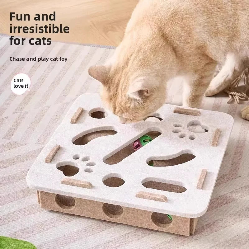 Cat Puzzle Feeder Box — Mental Stimulation and Treat Dispensing Challenge