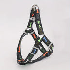 Adjustable Dog Harness — Colorful Bone Print, Comfortable Fit