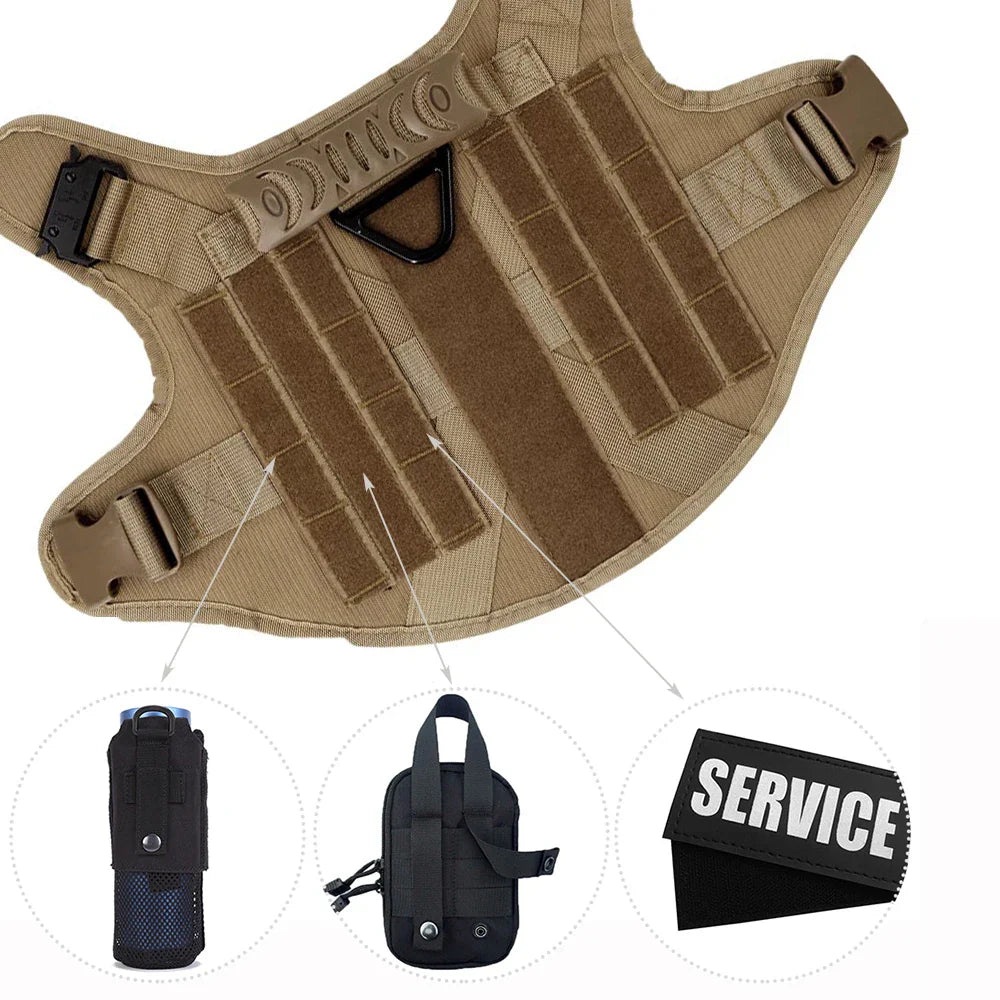 Tactical Military Dog Harness — Heavy-Duty Control with Reinforced Handle