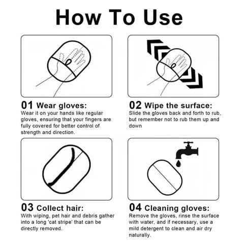 Pet Hair Removal Glove – Furniture, Bedding & Clothes