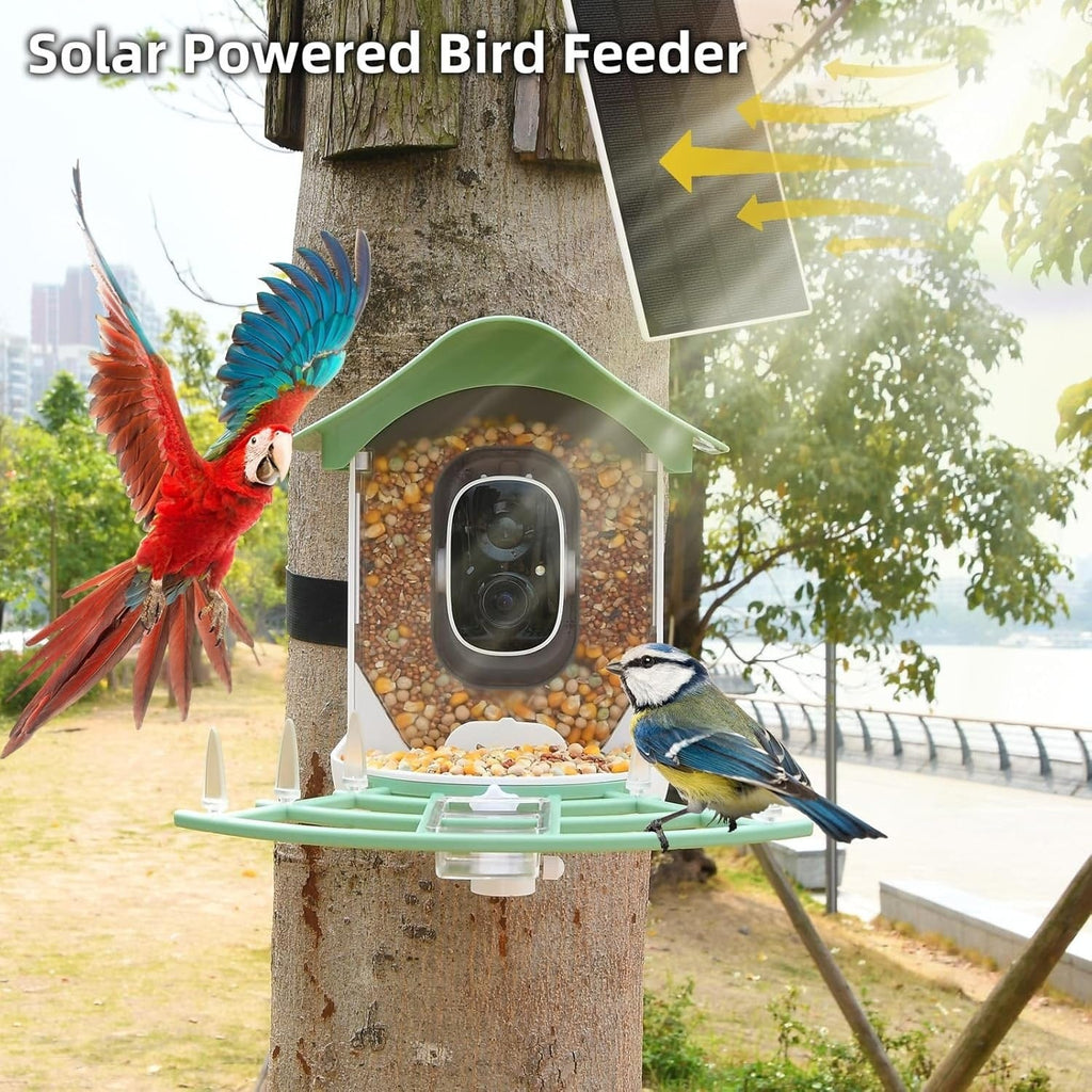 Hasuber Smart Bird Feeder with Camera – AI, Real-Time Alerts & Solar Powered