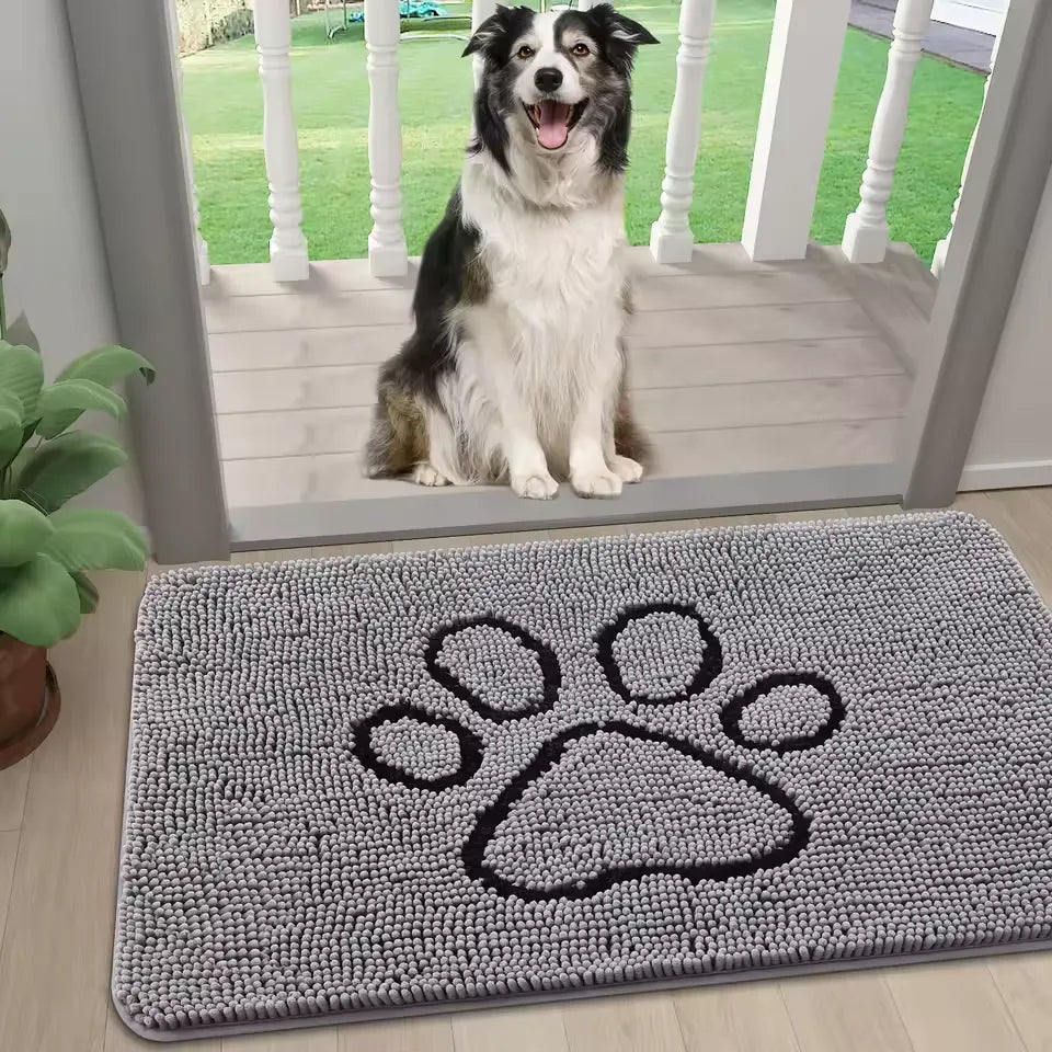 Chenille Pet Rug — Non-Slip Dirt-Trapping Mat for Any Room