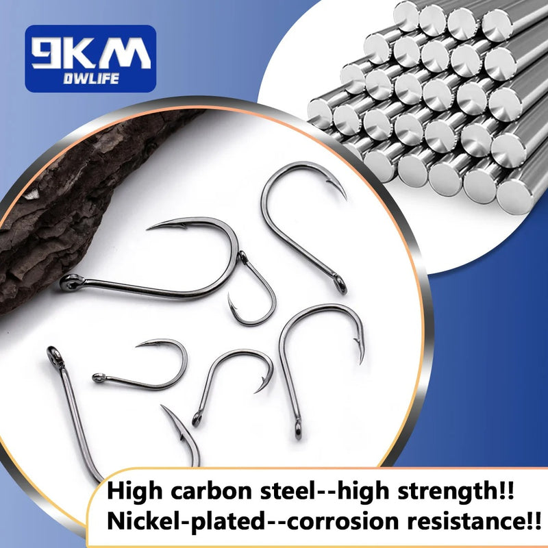 High Carbon Steel Fishing Hooks Kit – 50 to 100 Pieces