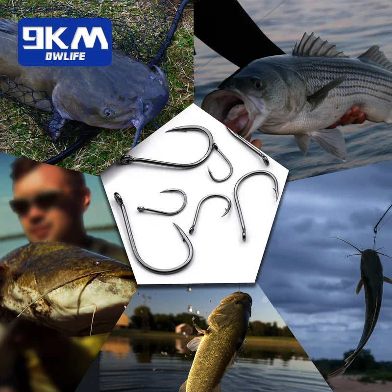 High Carbon Steel Fishing Hooks Kit – 50 to 100 Pieces