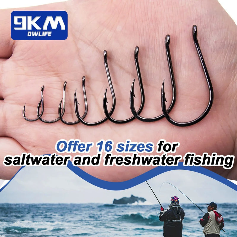 High Carbon Steel Fishing Hooks Kit – 50 to 100 Pieces