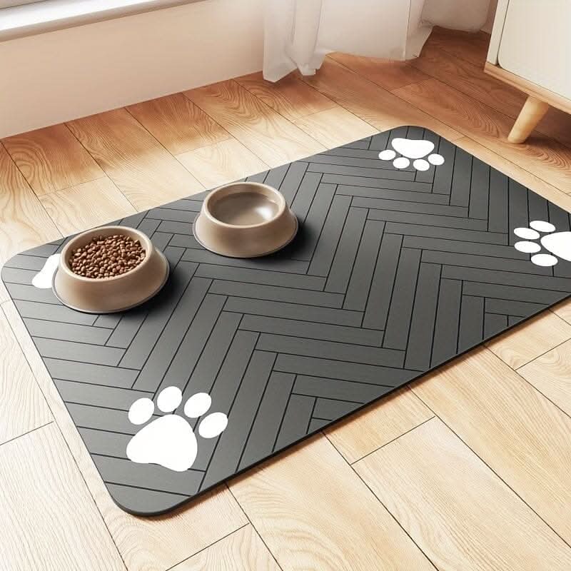 Non-Slip Pet Bowl Mat — Waterproof Floor Protector for Feeding Areas